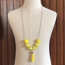 Load image into Gallery viewer, Demelza kids beaded tassel necklace in yellow