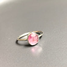Load image into Gallery viewer, Sharma pink tourmaline sterling silver ring