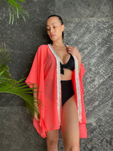 Load image into Gallery viewer, Flowy and lightweight beach kaftan cover up for tropical resort getaways in Dubai and beyond
